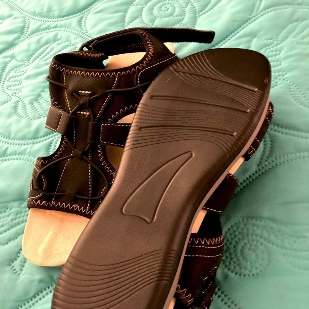 New Black sandals for women Size 9 - Picture 3 of 4
